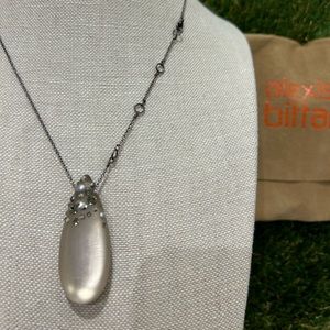 Alexis Bittar crystal & lucite pendant necklace.